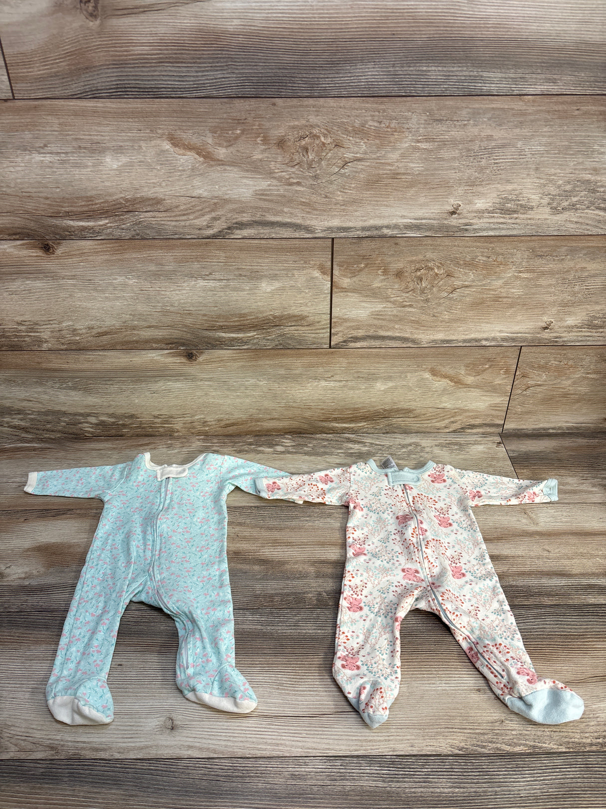 The Peanutshell 2pk Elephant & Tree Sleeper Cream sz 0-3m