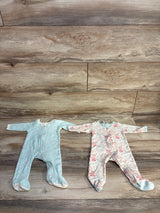 The Peanutshell 2pk Elephant & Tree Sleeper Cream sz 0-3m