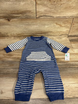 NEW Carter's Striped Coverall Blue sz 6m