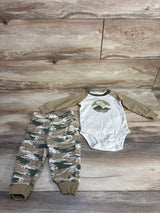 Carter's 2pc Tiny Explorer Bodysuit & Jogger Set Brown sz 12m