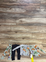 NEW Just One You 4pc Dinosaur Pajama Set Grey sz 12m