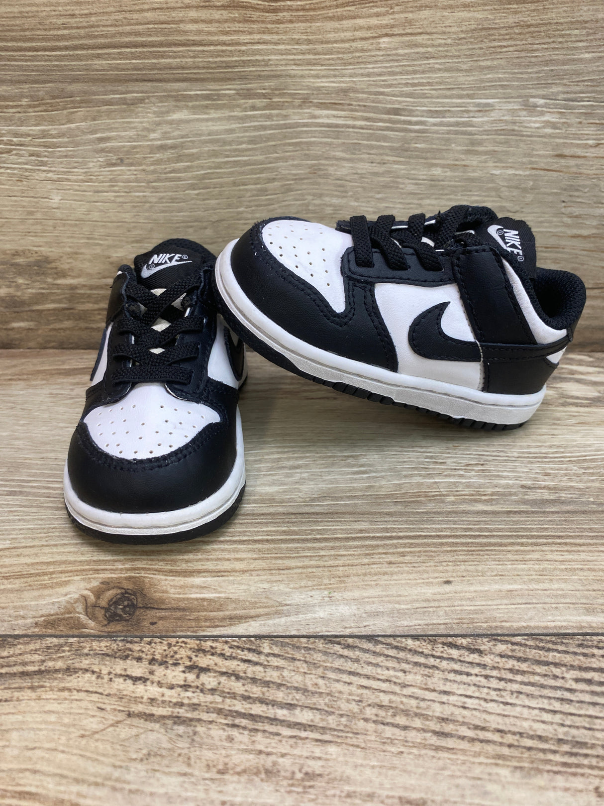 Nike Dunk Low TD 'Black White' Sneakers sz 6c