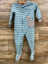 Carter's Striped Blanket Sleeper Blue sz 24m