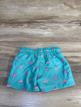 Cat & Jack Flamingo Swim Trunks Teal sz 12m