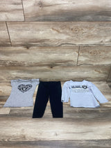 NFL Team 3pc Raiders Shirt Set Grey sz 12m