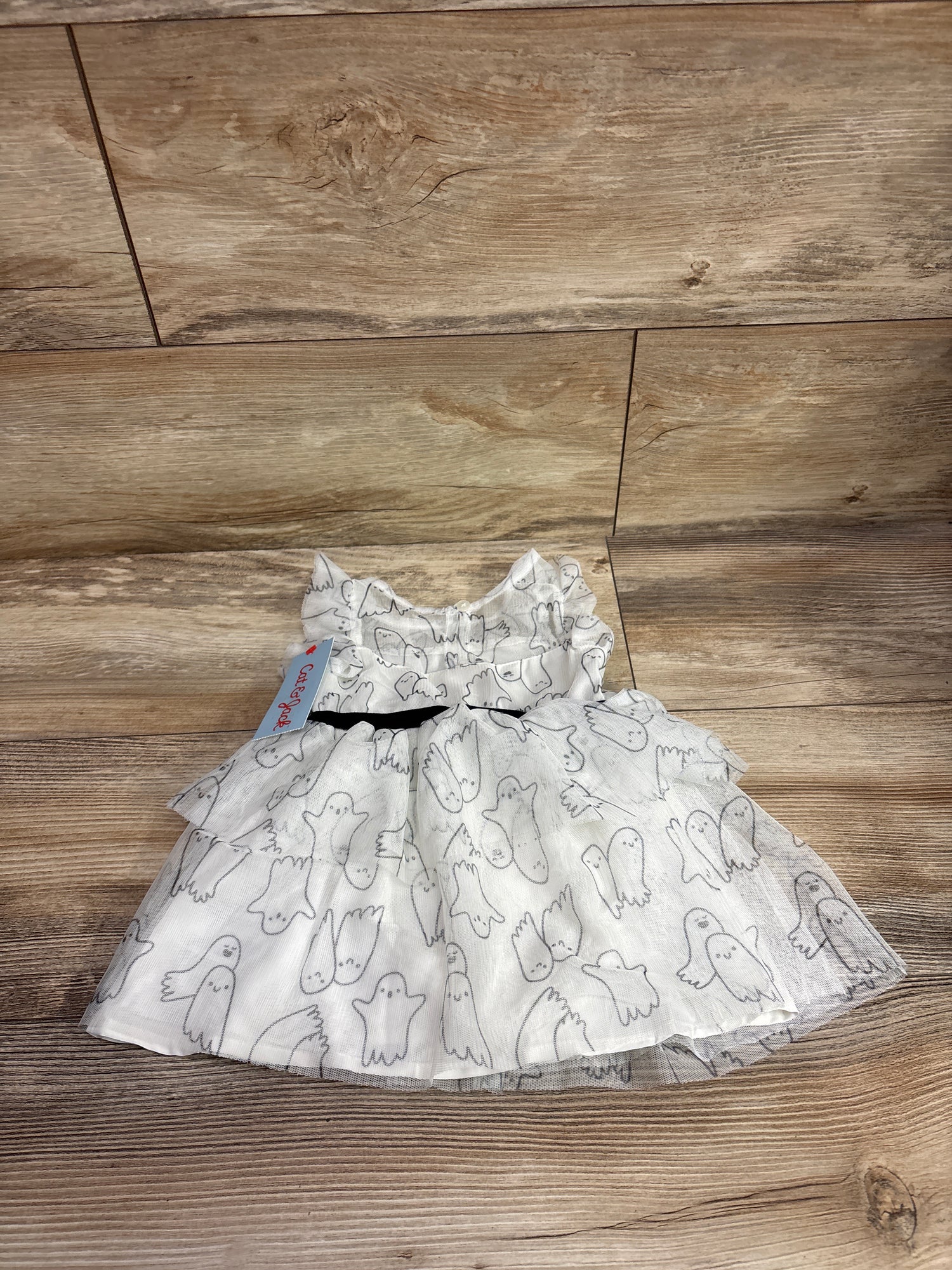 NEW Cat & Jack 2pc Ghost Tulle Dress & Bloomers Set White sz 12m
