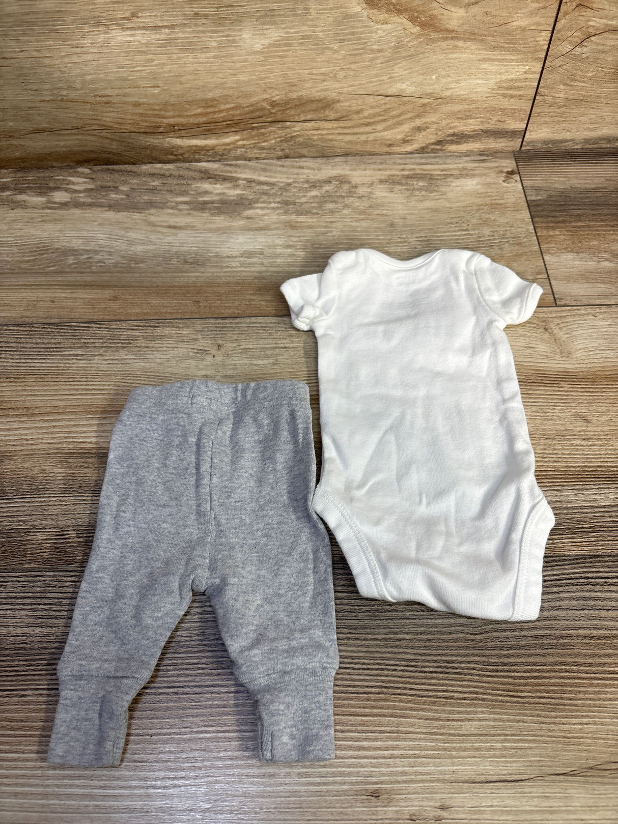 Just One You 2pc Happiest Little One Bodysuit & Bottoms Set White sz Preemie