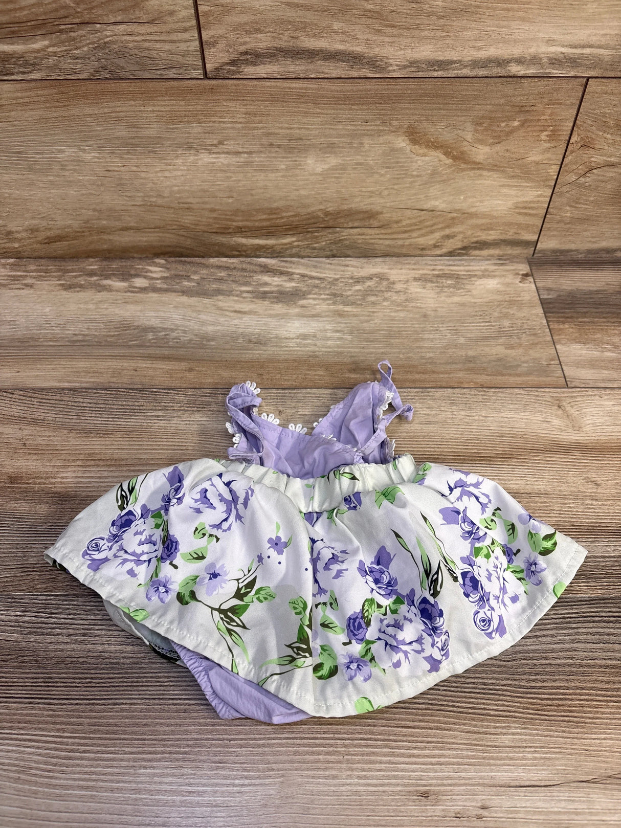 Shein Floral Bodysuit Dress Purple sz 3-6m