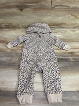Carter's Leopard Print Hooded Coverall Tan sz 9m
