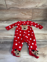 Just One You Polka Dot Reindeer Blanket Sleeper Red sz 3m