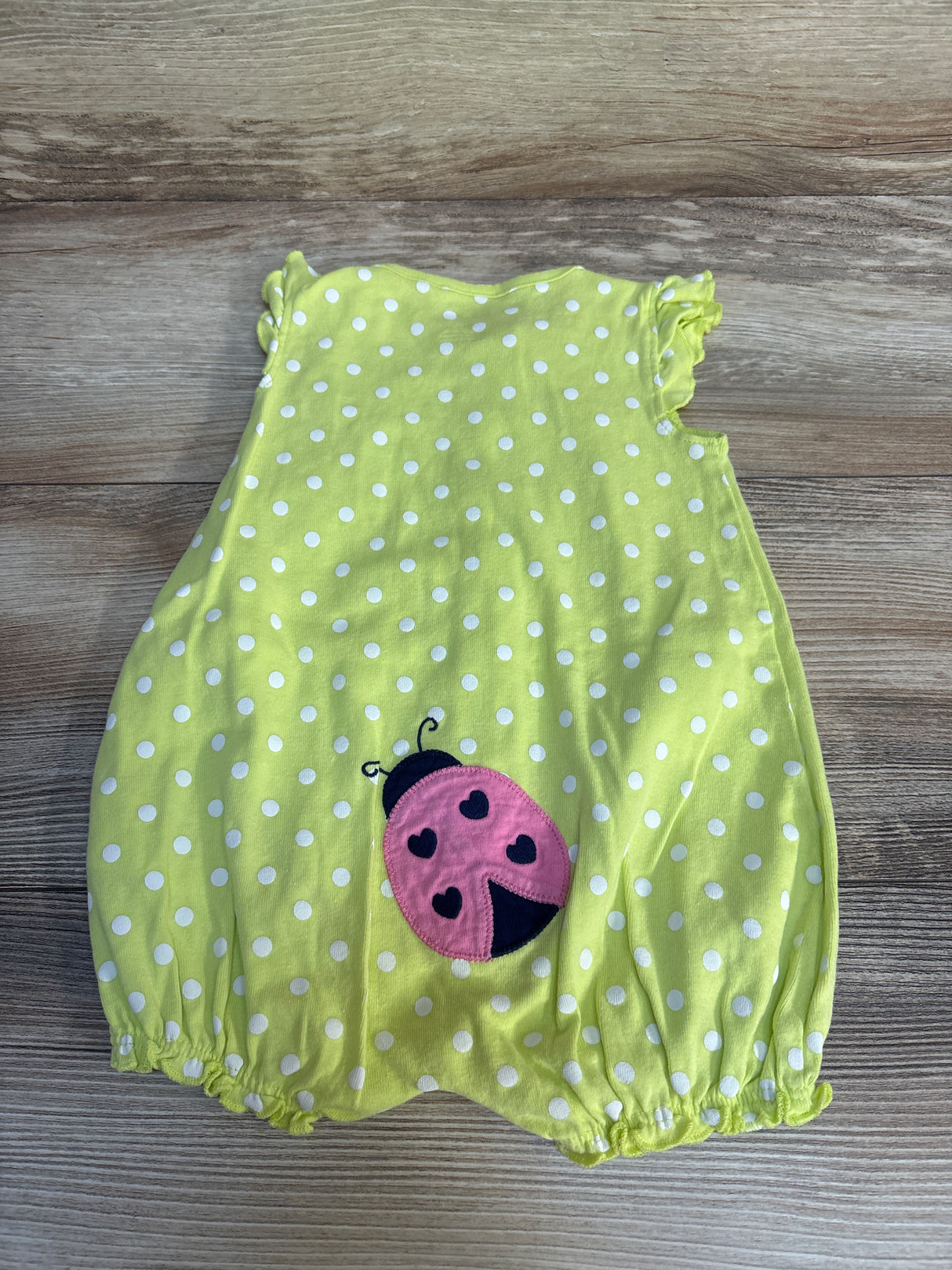 Simple Joys Polka Dot Shortie Romper Neon Yellow