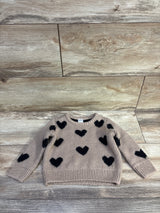 Carter's Heart Print Knit Sweater Brown sz 12m