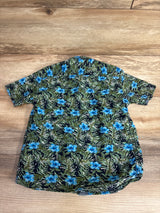 Craft + Flow Floral Button Up Shirt Black sz 4T