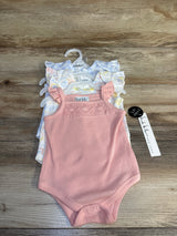NEW Nicole Miller 3pk Bodysuit Set Peach sz 3-6m