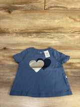 NEW Baby Gap Heart Shirt Blue sz 6-12m