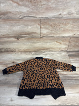 Old Navy Leopard Print Open Knit Cardigan Brown sz 18-24m