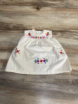 Embroidered Sleeveless Dress Cream sz 12m