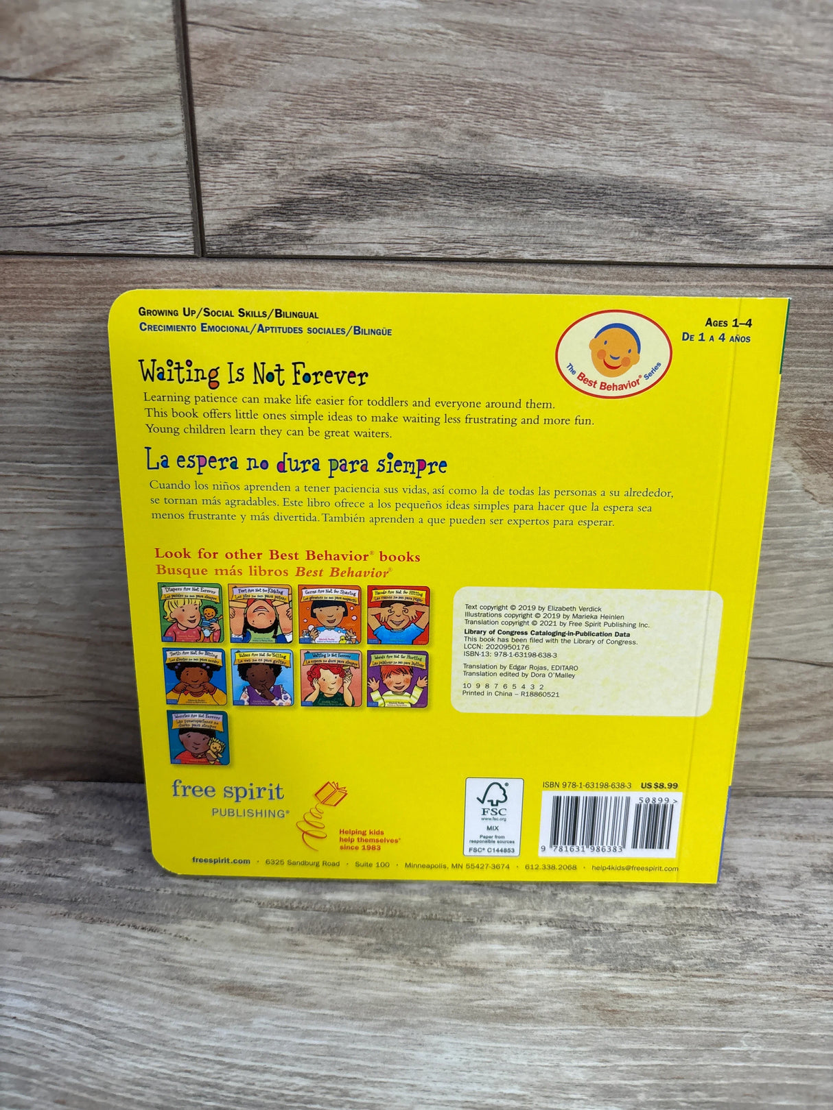 Waiting Is Not Forever / La Espera no dura para Siempre Board Book