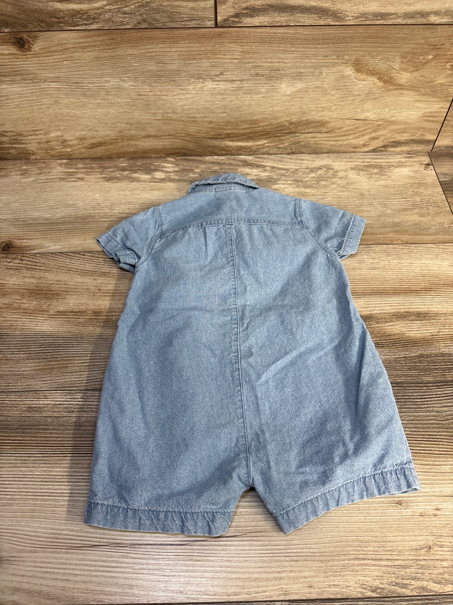 Carter's Chambray Button Up Romper Blue sz 9m
