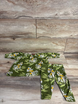 Milkbarn 2pc Green Floral Bamboo Dress & Legging Set sz 6-12m