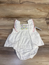NEW Carter's Embroidered Bodysuit Dress Ivory sz 12m