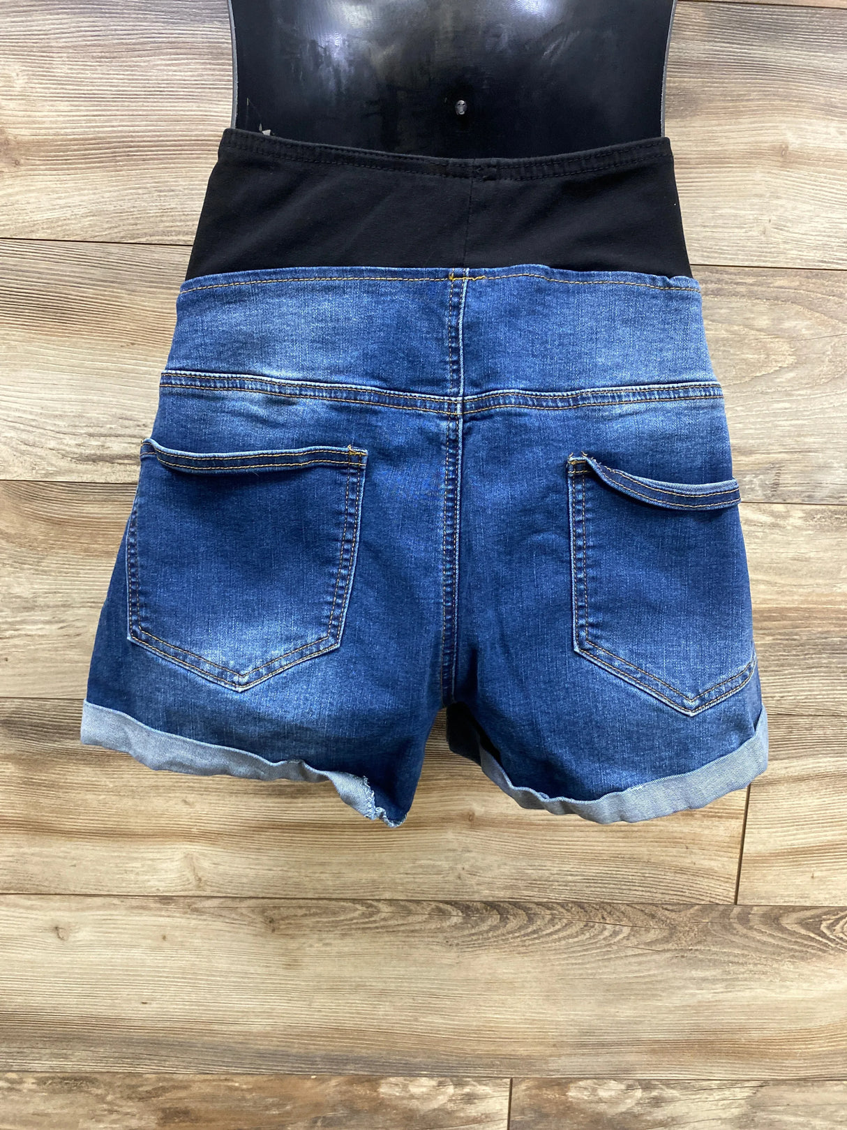 Full Panel Denim Distressed Shorts Blue sz Large