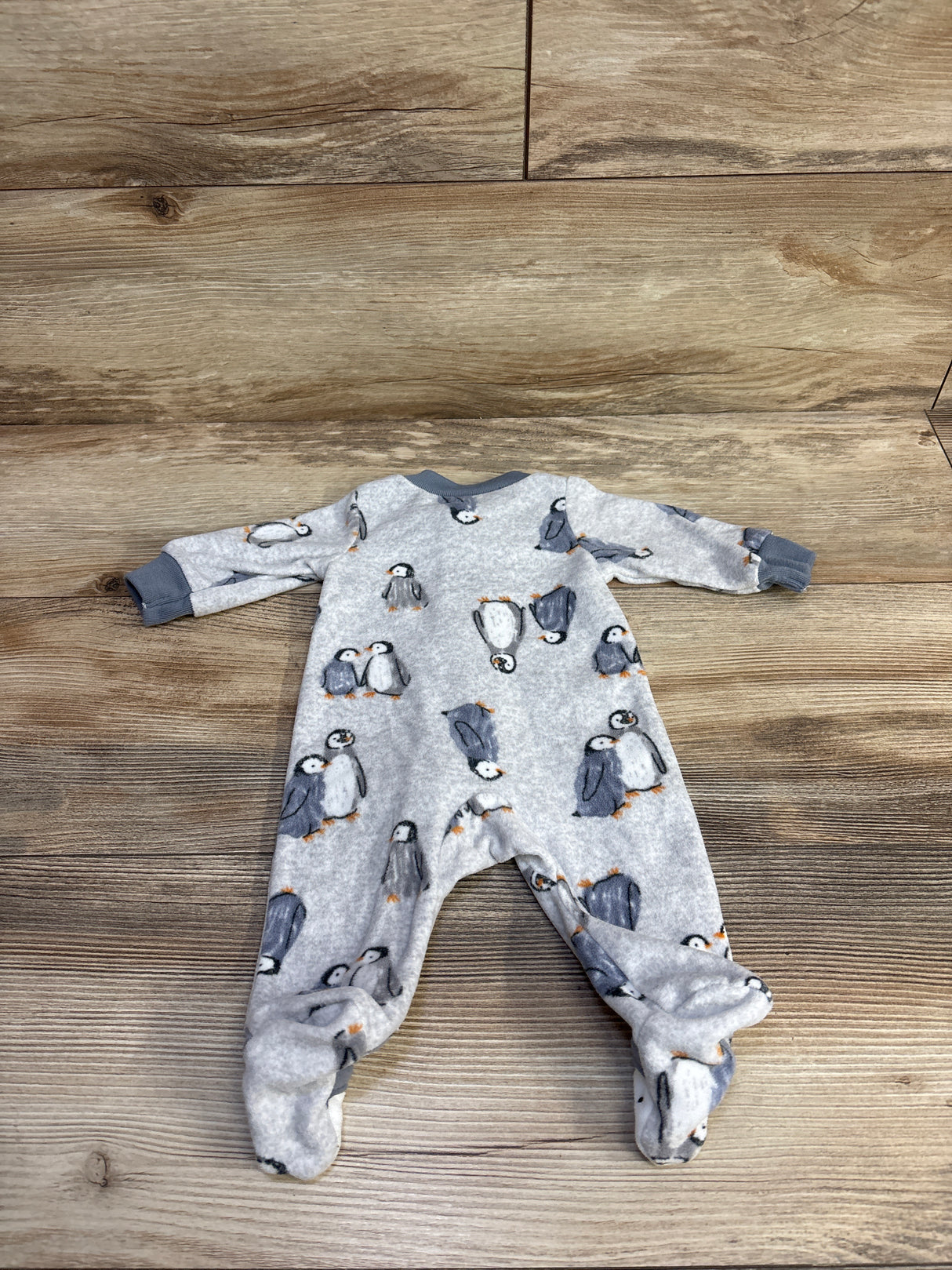 Just One You Penguin Blanket Sleeper Grey sz Newborn