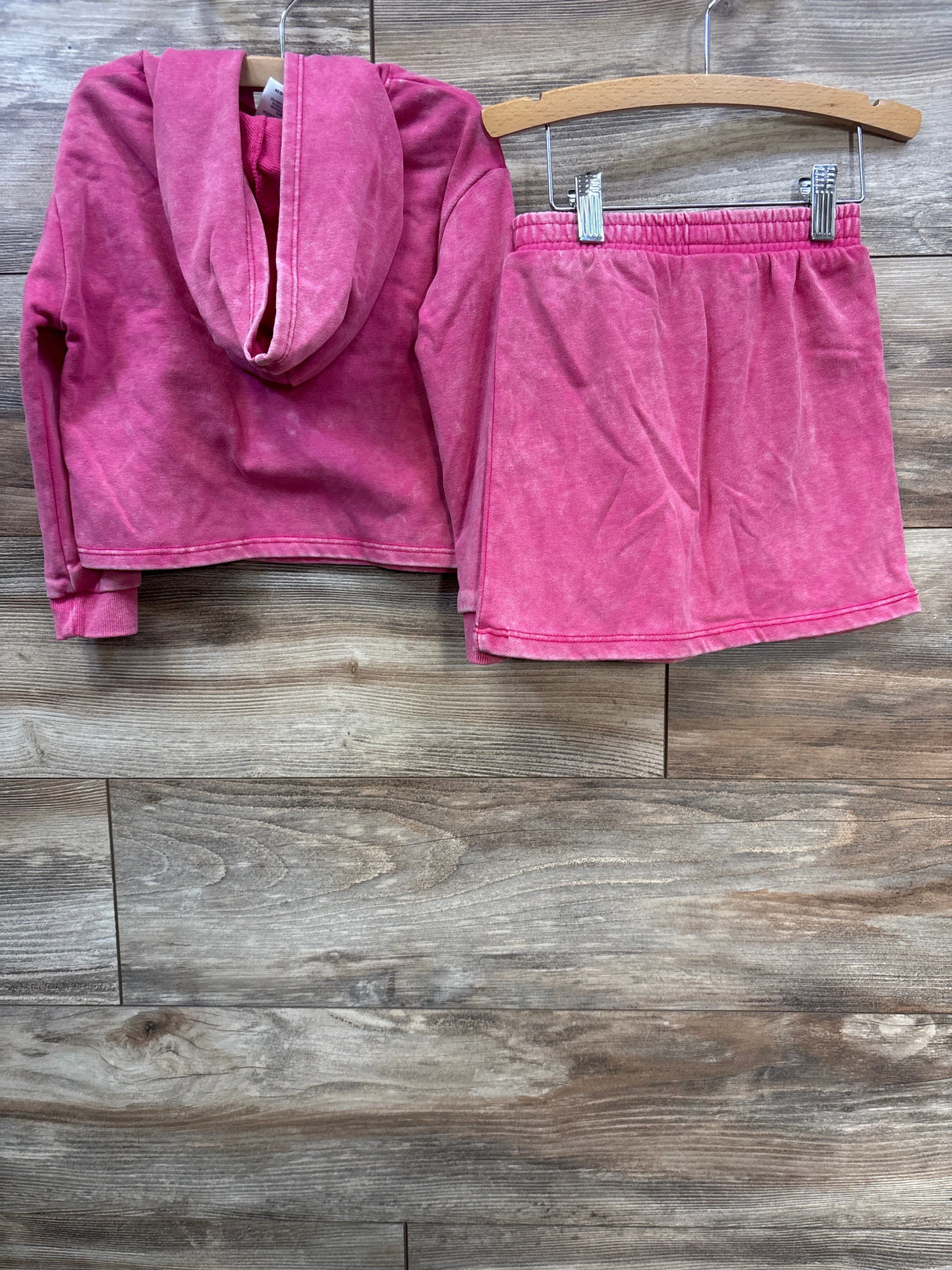 Barbie 2pc Pull Over Hoodie & Short Set Pink sz 4T