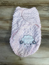 Duck Duck Goose Minky Dot Swaddle Wrap Pink sz 0-3m - Me n Mommy To Be