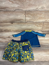 Disney Store 2pc Star Wars Rash Guard & Swim Trunks Set Blue sz 4T