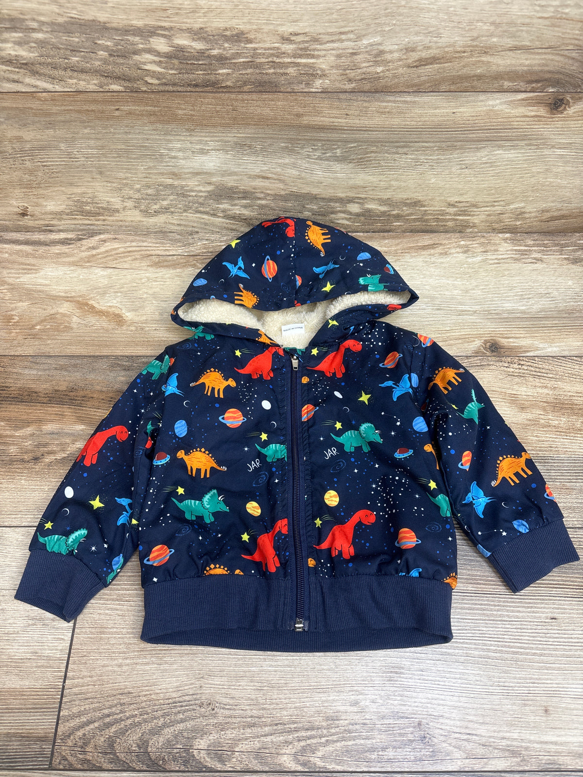 Shein Sherpa Lined Waterproof Jacket Navy sz 12-18m