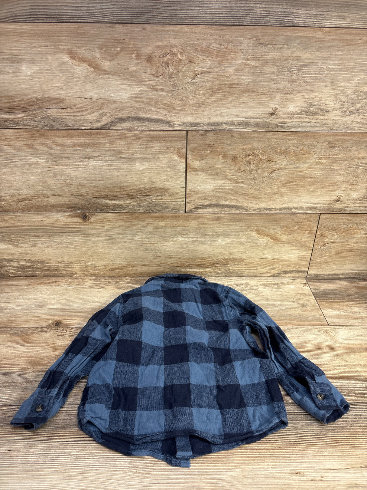 Old Navy Long Sleeve Plaid Flannel Blue sz 5T