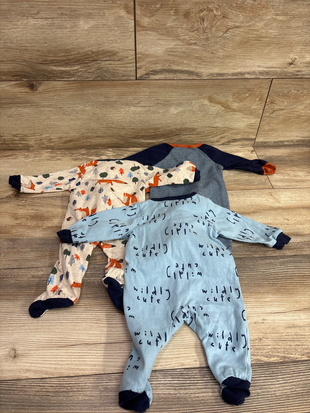 Gerber 3pk Sleep N' Play Sleepers Blue sz Newborn
