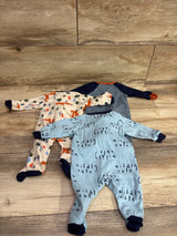 Gerber 3pk Sleep N' Play Sleepers Blue sz Newborn