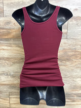 Old Navy Maternity Ribbed Tank Top Maroon sz XS