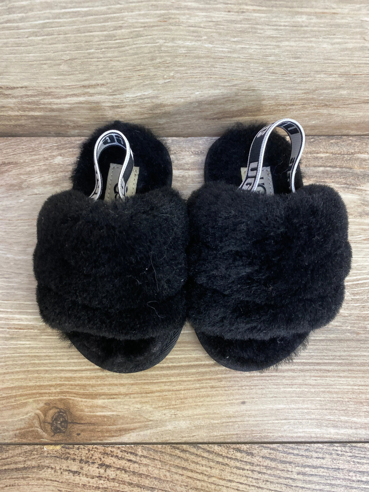 UGG Fluff Yeah Slides Black sz 6c