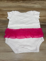 Little Treasures This Is My Party Dress Bodysuit White sz 3-6m