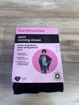 NEW Bamboobies Open Nursing Shawl Black OSFM