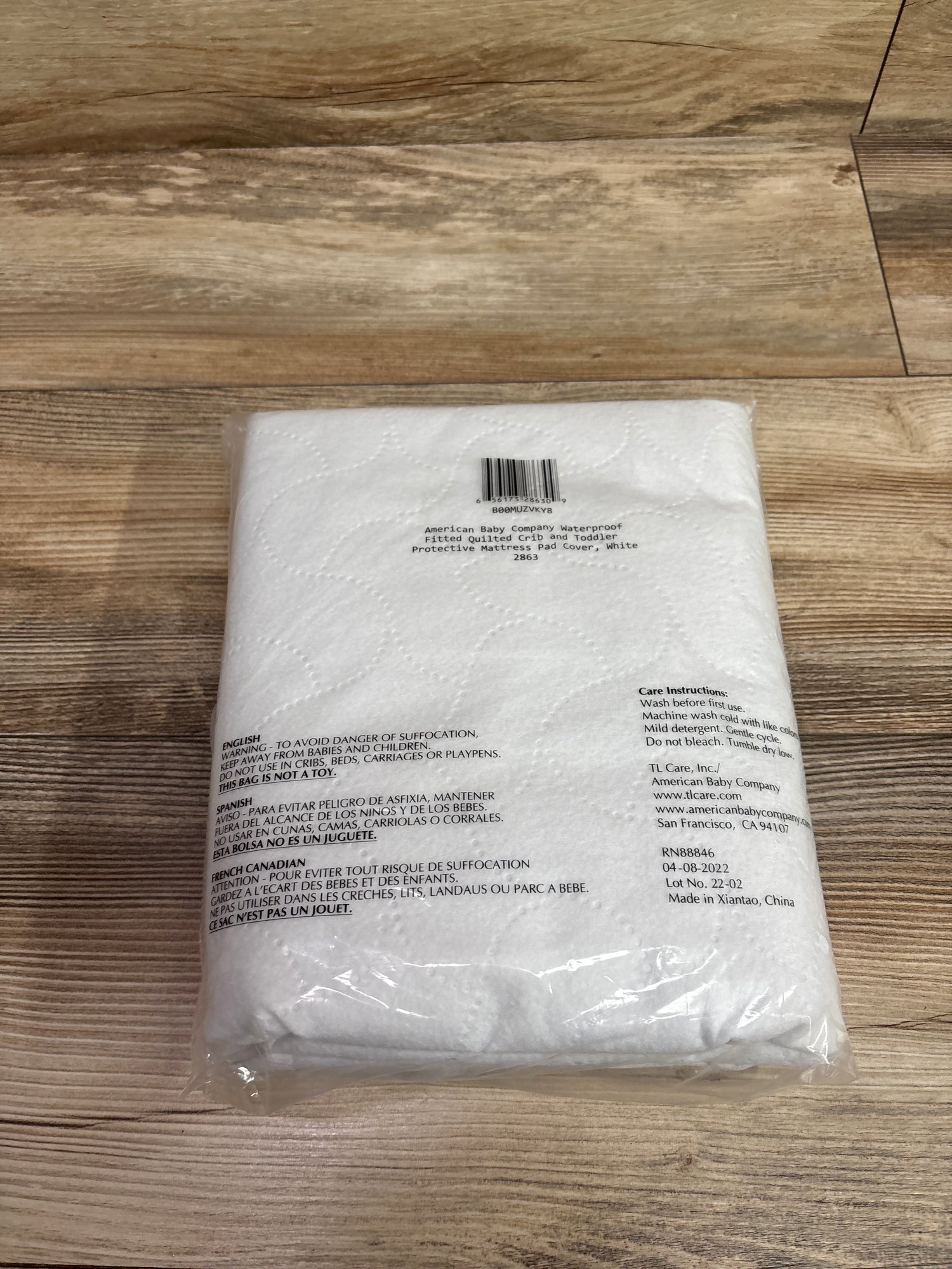 NEW American Baby Co. Waterproof Fitted Quilted Crib Mattress Pad Cover 52x28''
