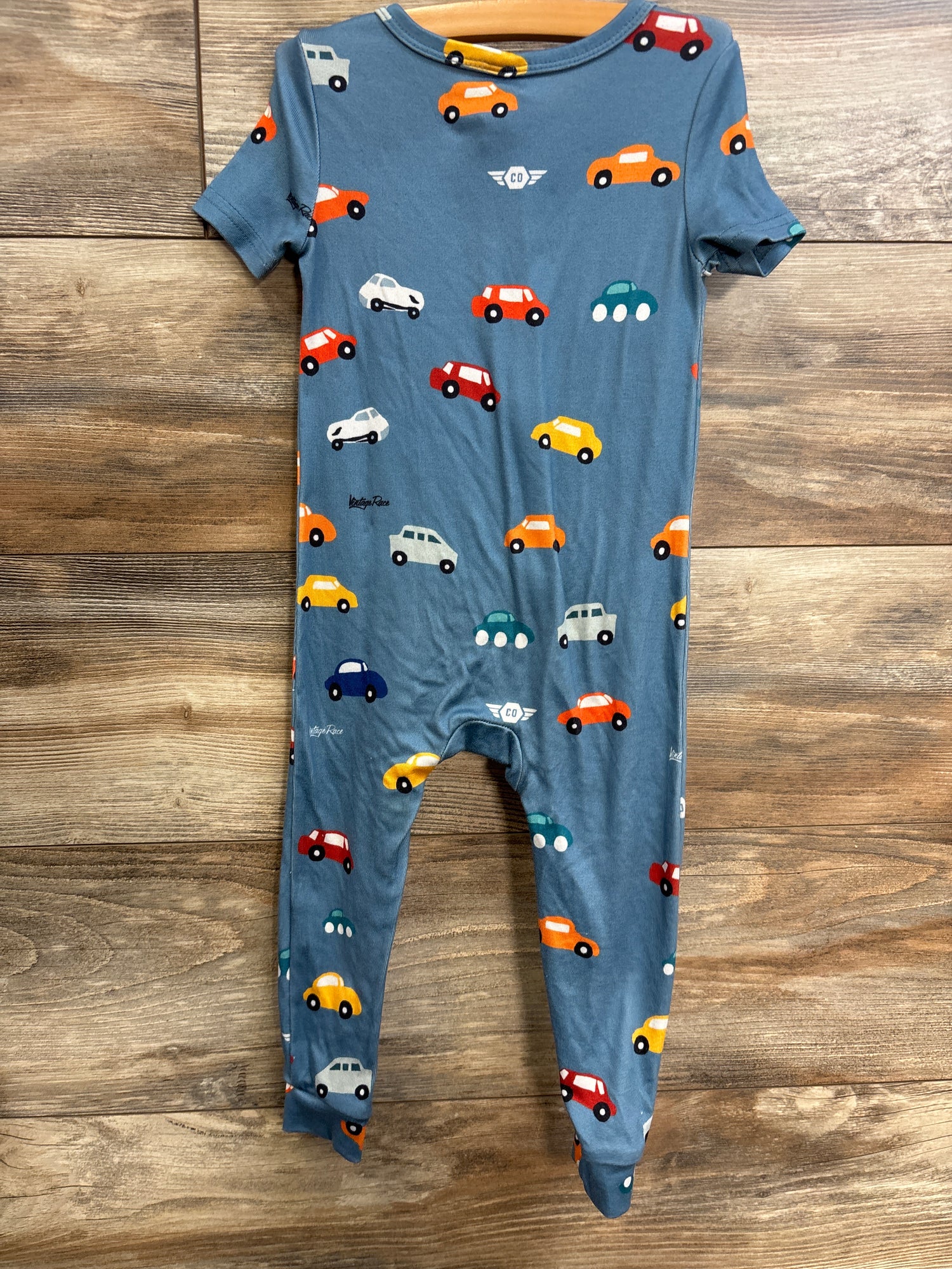 Shein Car Print Sleeper Blue sz 18-24m