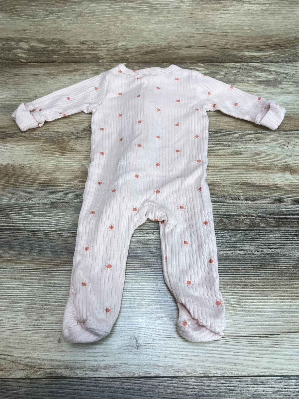 Rabbit + Bear Sunshine Ribbed Sleeper Pink sz 3-6m