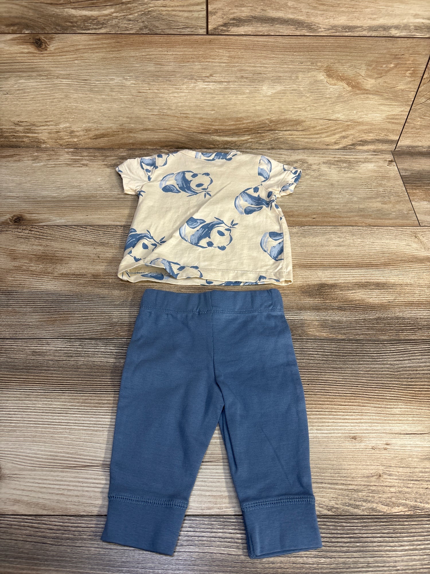 Carter's 2pc Panda Henley Shirt & Pants Set Beige sz 3m