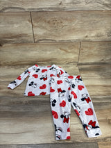 Disney Minnie Mouse 2pc Pajama Set White sz 18m