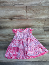 Cat & Jack Crushed Velvet Tiered Dress Pink sz 3T