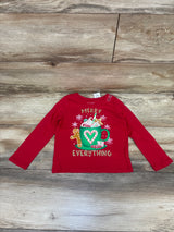 NEW Children's Place Merry Everything Long Sleeve Shirt Red sz 3T