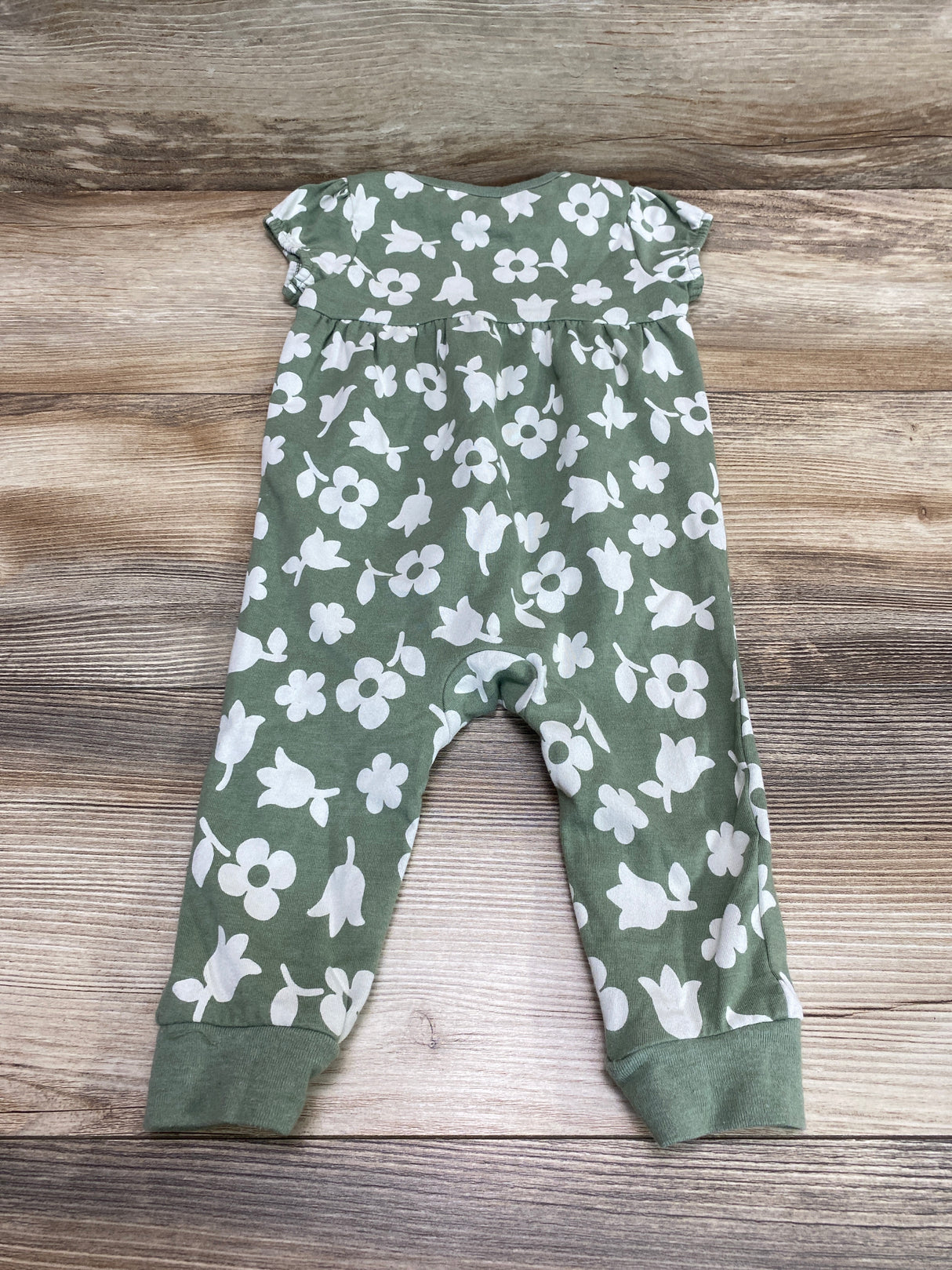 Cat & Jack Floral Romper Green sz 6-9m