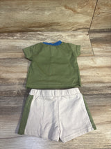 Little Ricky's 2pc Shirt & Shorts Set Green sz 0/3m