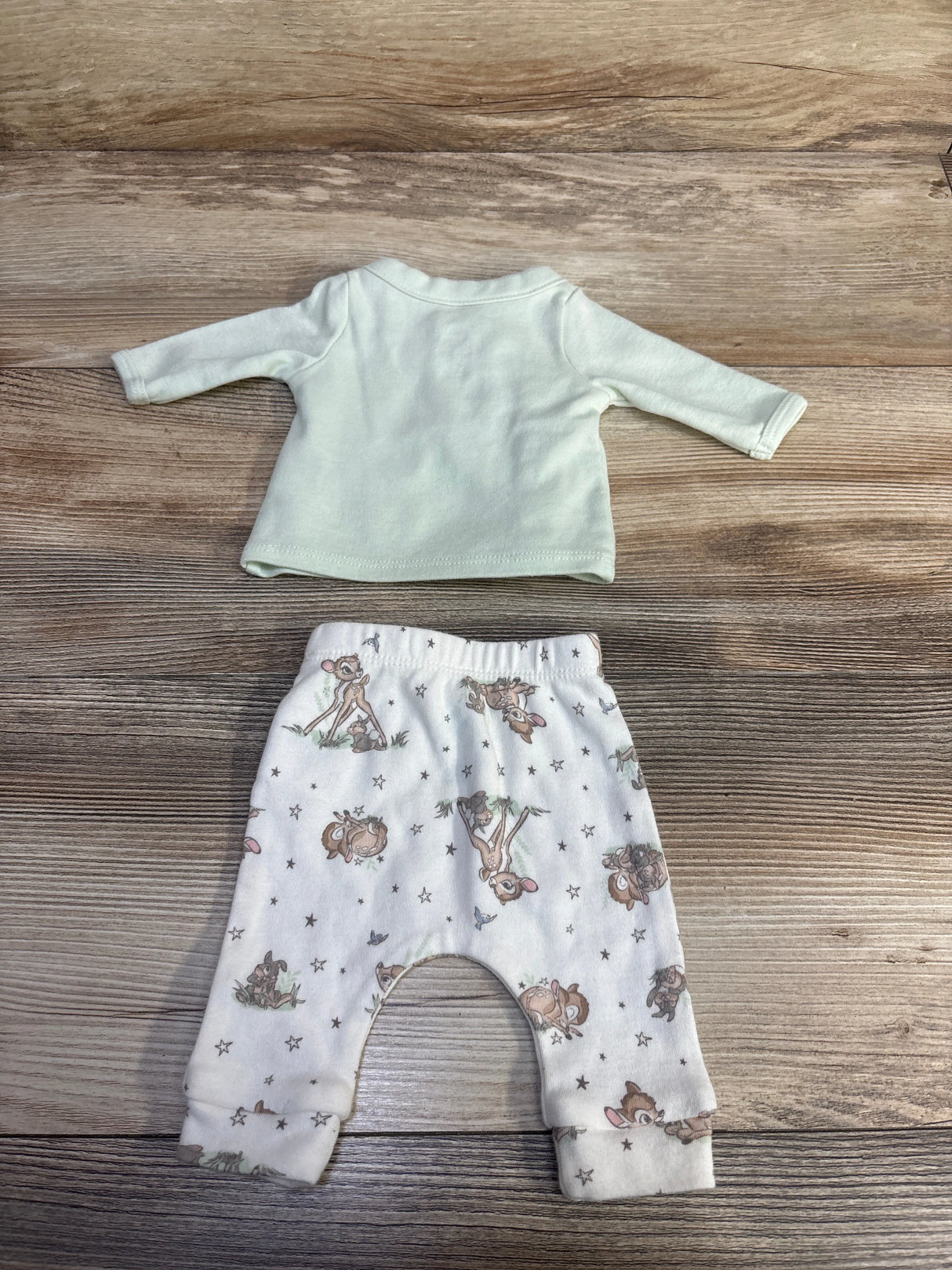 Disney Baby 2pc Welcome Little Deer Shirt & Pants Set Sage sz Preemie