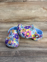 Crocs Classic Clogs Retro Floral Print, Blue sz 5c