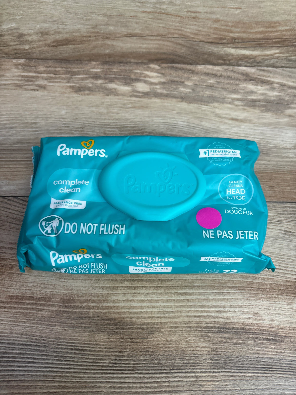 NEW Pampers Complete Clean Baby Wet Wipes, 72ct.